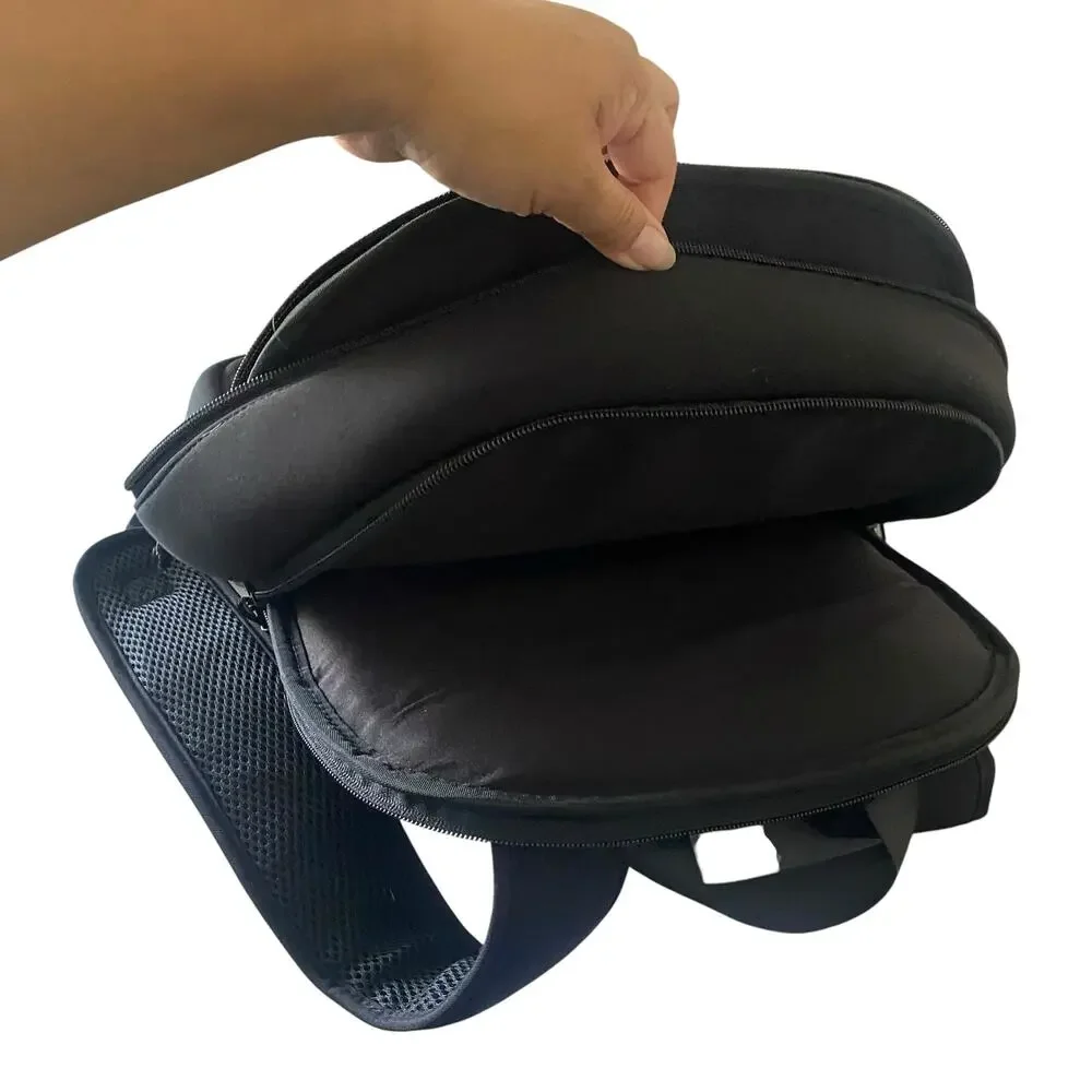 Qualtrics Black on Black Waterproof Backpack with Pockets - Laptop Bookbag NEW